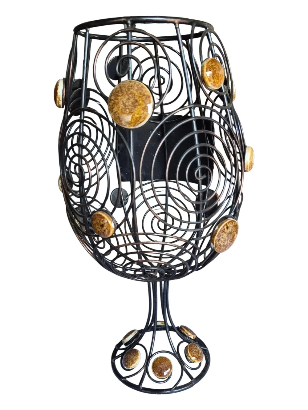 Metal Wine Glass Cork Holder Cage 12